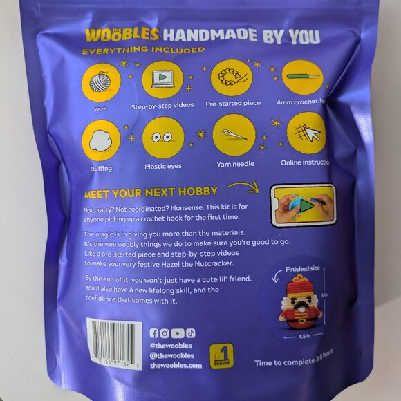 Set of 2 The Woobles Holiday Edition Learn to Crochet Kits, Brand New - Picture 3 of 5
